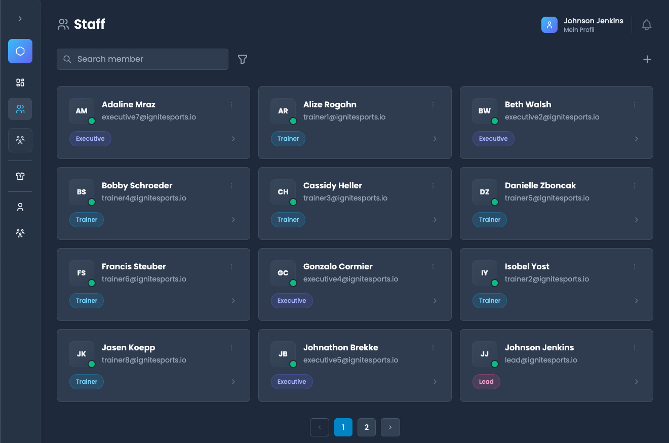 IGNITE Manager App Dashboard